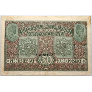 Generalgouvernement, 50 polnische Mark 9.12.1916, allgemein, Serie A