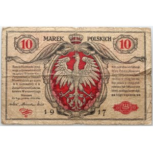 Všeobecná vláda, 10 poľských mariek 9.12.1916, Všeobecná, séria lístkov A