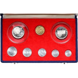 Tschechoslowakei, Satz von 8 Münzen, 1962-1969