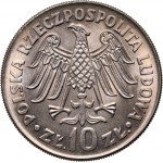 PRL, sada 2 x 10 zlatých 1964, Kazimír Veliký, nápis konkávní a konvexní