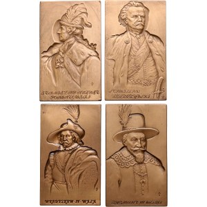 People's Republic of Poland, PTAiN, set of 4 plaques from 1986-1989, Kings
