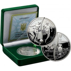 III RP, 10 Zloty + 10 Griwna 2012, Europameisterschaft 2012, ukrainische Version