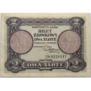 II RP, 2 Zloty 1.05.1925, Fahrkartenausweis, Serie F