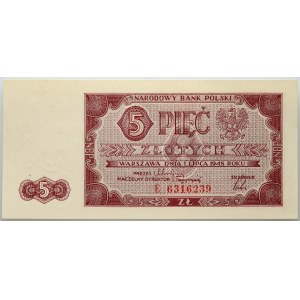 PRL, 5 Zloty 1.07.1948, Serie E