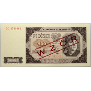 PRL, 500 złotych 1.07.1948, seria CC, WZÓR
