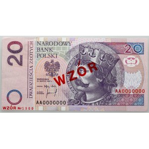 III RP, 20 złotych 25.03.1994, WZÓR, No. 1900, seria AA