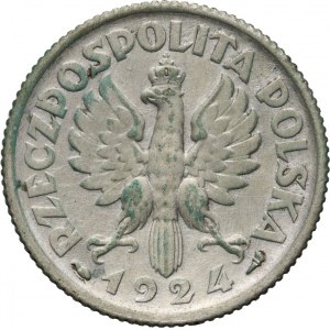 II RP, 1 zloty 1924, Paris, Harvester