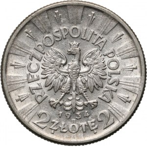 II RP, 2 zloté 1934, Varšava, Józef Piłsudski