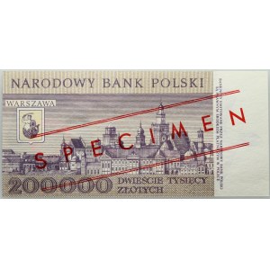 PRL, 200000 złotych 1.12.1989, WZÓR, No. 0641, seria A
