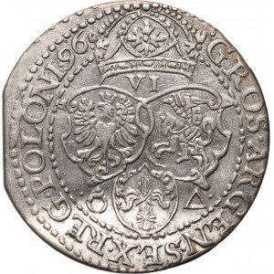 Žigmund III Vasa, šesťpenca 1596, Malbork