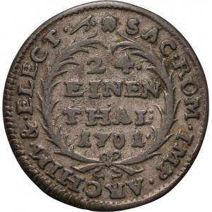 August II the Strong, 1/24 thaler 1701 ILH, Dresden