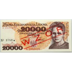 PRL, 20000 złotych 1.02.1989, WZÓR, No. 1789, seria A