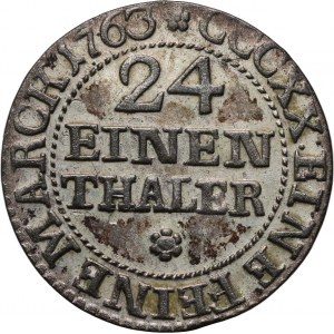 August III, 1/24 Taler (Pfennig) 1763 FWôF, Dresden