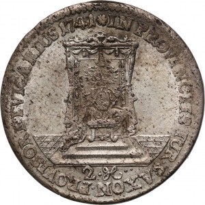 August III, dwugrosz wikariacki 1741, Drezno