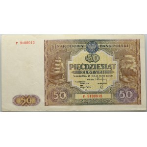 PRL, 50 złotych 13.05.1946, seria F