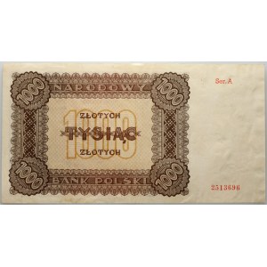 People's Republic of Poland, 1000 zloty 1945, series A