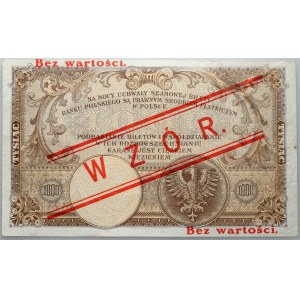 II RP, 1000 złotych 28.02.1919, seria S.A. WZÓR