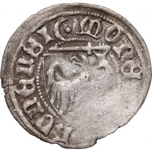 Kazimierz IV Jagiellończyk 1446-1492, szeląg, Toruń, półksiężyce