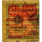II RP, 1 penny 28.04.1924, Pass ticket, AP series