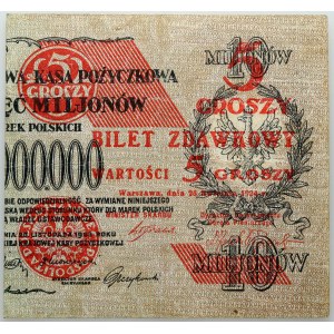 II RP, 5 groszy 28.04.1924, Bilet zdawkowy
