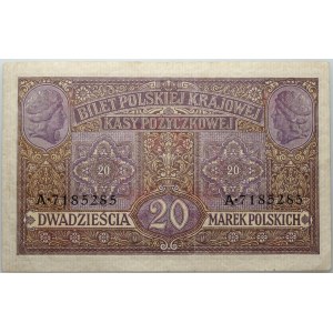 Všeobecná vláda, 20 polských marek 9.12.1916, Všeobecná, série A