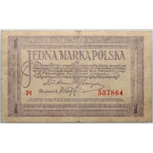 II RP, 1 poľská marka, 17.05.1919, séria PI