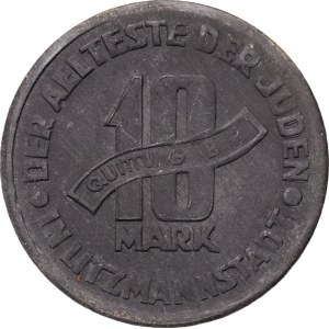 Lodžské ghetto, 10 značek 1943, Lodž, hliník-hořčík