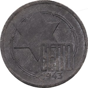 Lodžské ghetto, 10 značek 1943, Lodž, hliník-hořčík