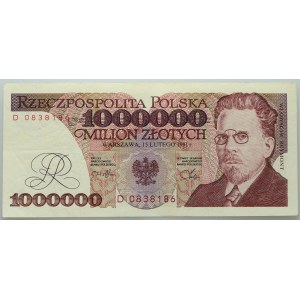 III RP, 1000000 PLN 15.02.1991, Serie D