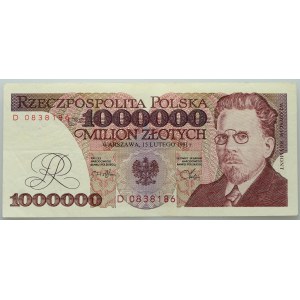 III RP, 1000000 złotych 15.02.1991, seria D