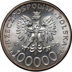 Dritte Republik, 100000 Zloty 1990, Solidarität, Typ C