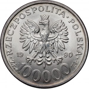Dritte Republik, 100000 Zloty 1990, Solidarität, Typ B
