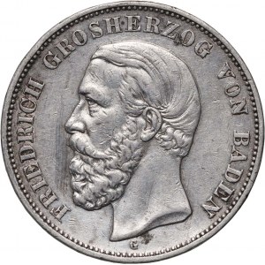 Deutschland, Baden, Friedrich I., 5 Mark 1902, Karlsruhe