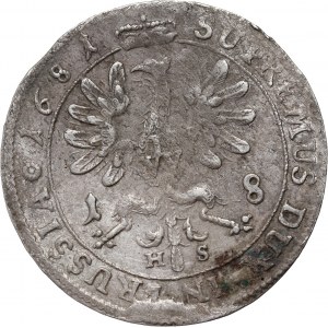 Germany, Brandenburg-Prussia, Friedrich Wilhelm, 18 Groschen 1681 HS, Königsberg