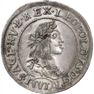 Ungarn, Leopold I., 6 krajcars 1671 KB, Kremnica