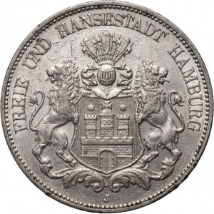 Deutschland, Hamburg, 5 Mark 1903 J