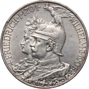 Niemcy, Prusy, Wilhelm II, 5 marek 1901 A, Berlin, 200-lecie Królestwa Prus