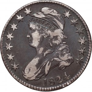USA, 50 Cents 1824, Philadelphia, Capped Bust
