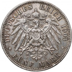 Deutschland, Preußen, Wilhelm II, 5 Mark 1903 A, Berlin