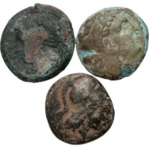 Greece, set of 3 bronzes