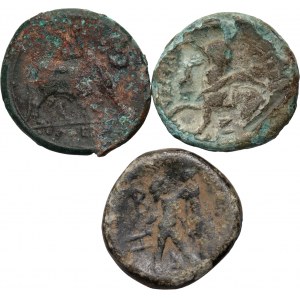 Greece, set of 3 bronzes