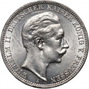 Germany, Prussia, Wilhelm II, 3 Mark 1912 A, Berlin