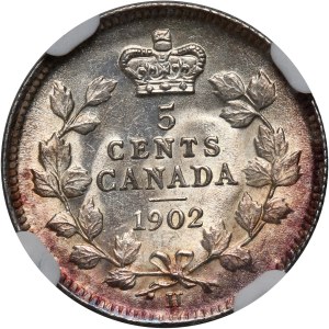Kanada, Edward VII, 5 centów 1902 H