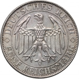 Německo, Výmarská republika, 5 značek 1929 E, Muldenhütten, 1000. výročí Míšně