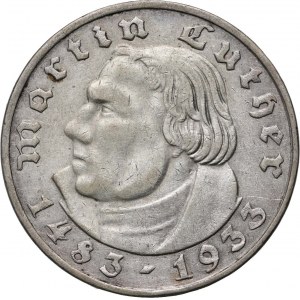 Deutschland, Drittes Reich, 2 Mark 1933 E, Martin Luther