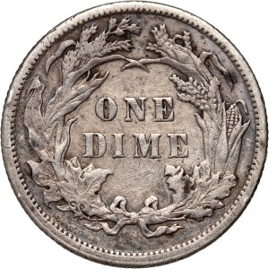 Vereinigte Staaten von Amerika, 10 Cents (Dime) 1886, Freiheitsstatue, Philadelphia
