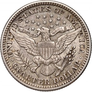 USA, 1/4 Dollar 1916 D, Denver, Barber