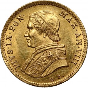 Vatikan, Pius IX, scudo 1853-VIII R, Rom