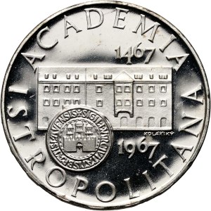 Československo, 10 korún 1967, Bratislavská univerzita, zrkadlová známka (PROOF)