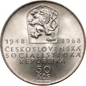 Czechoslovakia, 50 Koruna 1968, 50th Anniversary of Czechoslovakia